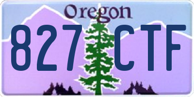 OR license plate 827CTF