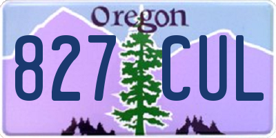 OR license plate 827CUL