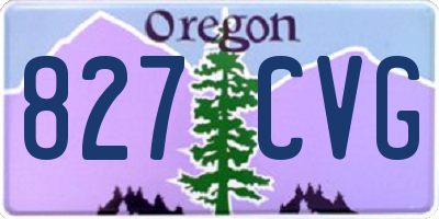 OR license plate 827CVG