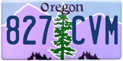OR license plate 827CVM