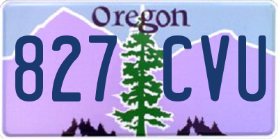 OR license plate 827CVU