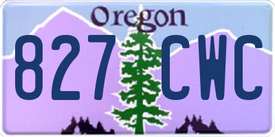OR license plate 827CWC