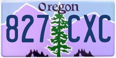 OR license plate 827CXC