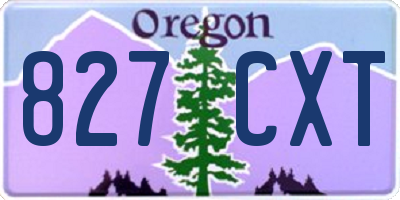 OR license plate 827CXT