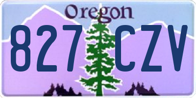 OR license plate 827CZV