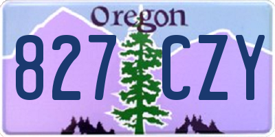 OR license plate 827CZY