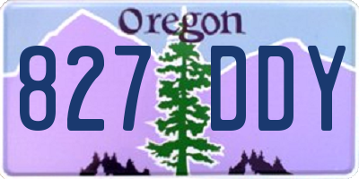 OR license plate 827DDY