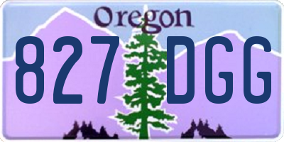 OR license plate 827DGG