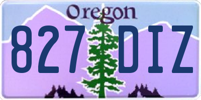 OR license plate 827DIZ