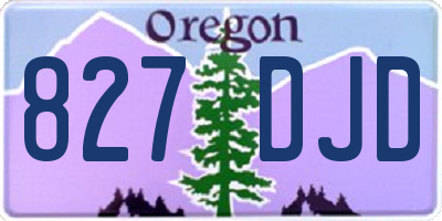 OR license plate 827DJD