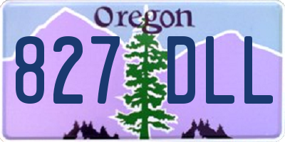 OR license plate 827DLL