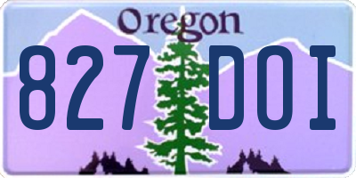 OR license plate 827DOI