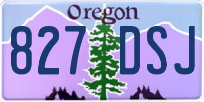 OR license plate 827DSJ