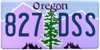 OR license plate 827DSS