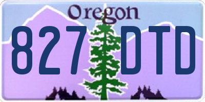 OR license plate 827DTD