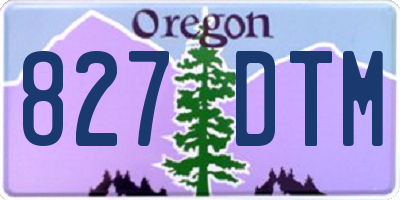 OR license plate 827DTM