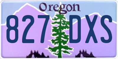 OR license plate 827DXS