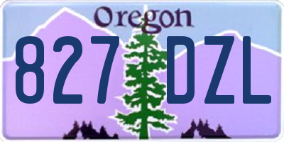 OR license plate 827DZL