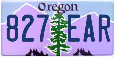 OR license plate 827EAR