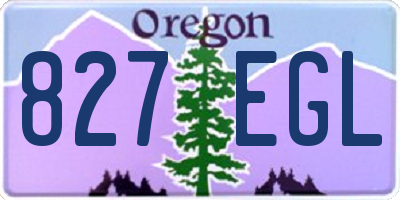 OR license plate 827EGL