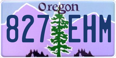 OR license plate 827EHM