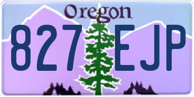 OR license plate 827EJP