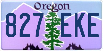 OR license plate 827EKE