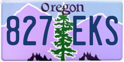 OR license plate 827EKS