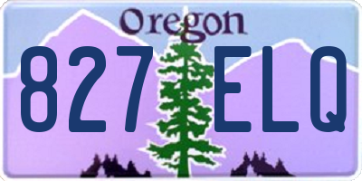 OR license plate 827ELQ