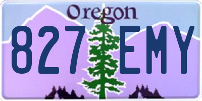 OR license plate 827EMY