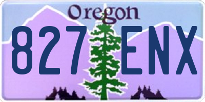 OR license plate 827ENX