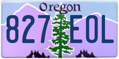 OR license plate 827EOL