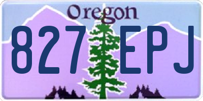 OR license plate 827EPJ