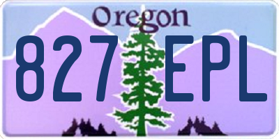 OR license plate 827EPL