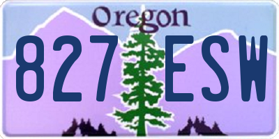 OR license plate 827ESW