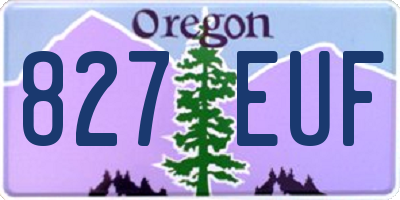OR license plate 827EUF