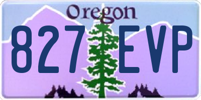 OR license plate 827EVP
