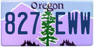 OR license plate 827EWW