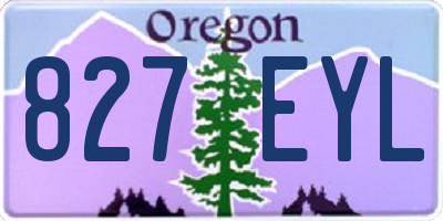 OR license plate 827EYL