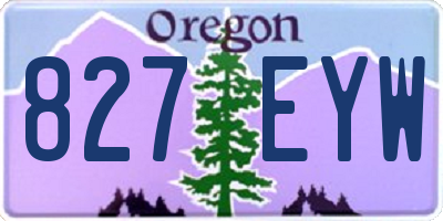 OR license plate 827EYW