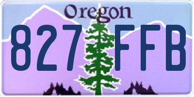 OR license plate 827FFB