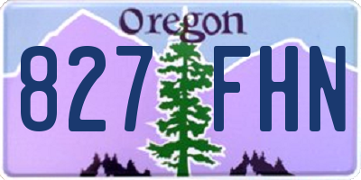 OR license plate 827FHN