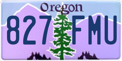 OR license plate 827FMU