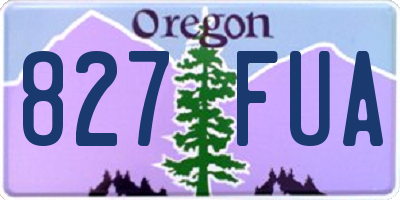 OR license plate 827FUA
