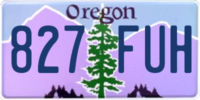 OR license plate 827FUH