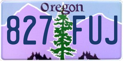 OR license plate 827FUJ