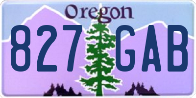 OR license plate 827GAB
