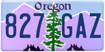 OR license plate 827GAZ