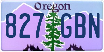 OR license plate 827GBN