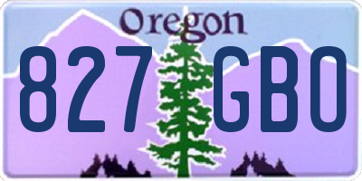 OR license plate 827GBO